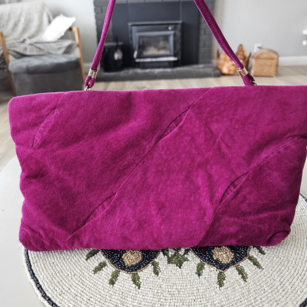Vintage 80s/90s Magenta Clutch Bag